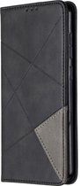 Nokia 2.3 Hoesje - Mobigear - Rhombus Slim Serie - Kunstlederen Bookcase - Zwart - Hoesje Geschikt Voor Nokia 2.3