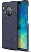 Huawei Mate 30 Pro Hoesje - Mobigear - Luxury Serie - TPU Backcover - Marineblauw - Hoesje Geschikt Voor Huawei Mate 30 Pro