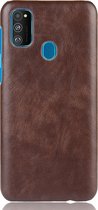 Samsung Galaxy M21 Hoesje - Mobigear - Excellent Serie - Hard Kunststof Backcover - Bruin - Hoesje Geschikt Voor Samsung Galaxy M21