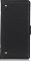 OPPO A91 Hoesje - Mobigear - Ranch Serie - Kunstlederen Bookcase - Zwart - Hoesje Geschikt Voor OPPO A91