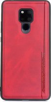 Huawei Mate 20 X 5G Hoesje - Mobigear - Stitch Serie - Kunstlederen Backcover - Rood - Hoesje Geschikt Voor Huawei Mate 20 X 5G