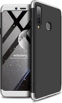 Samsung Galaxy A9 (2018) Hoesje - Mobigear - 360 Serie - Hard Kunststof Backcover - Zwart / Zilver - Hoesje Geschikt Voor Samsung Galaxy A9 (2018)