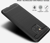 Huawei Mate 20 Pro Hoesje - Mobigear - Brushed Serie - TPU Backcover - Rood - Hoesje Geschikt Voor Huawei Mate 20 Pro