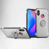 Xiaomi Mi A2 Lite Hoesje - Mobigear - Armor Ring Serie - Hard Kunststof Backcover - Zilver - Hoesje Geschikt Voor Xiaomi Mi A2 Lite