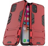 Apple iPhone 11 Hoesje - Mobigear - Armor Stand Serie - Hard Kunststof Backcover - Rood - Hoesje Geschikt Voor Apple iPhone 11