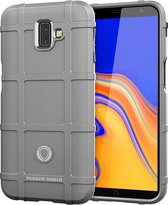 Samsung Galaxy J6 Plus (2018) Hoesje - Mobigear - Rugged Shield Serie - TPU Backcover - Grijs - Hoesje Geschikt Voor Samsung Galaxy J6 Plus (2018)