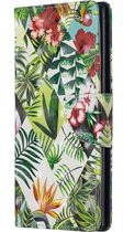 Samsung Galaxy Note 10 Hoesje - Mobigear - Design Serie - Kunstlederen Bookcase - Bananenblad - Hoesje Geschikt Voor Samsung Galaxy Note 10