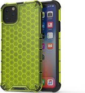 Apple iPhone 11 Pro Hoesje - Mobigear - Honeycomb Serie - Hard Kunststof Backcover - Groen - Hoesje Geschikt Voor Apple iPhone 11 Pro