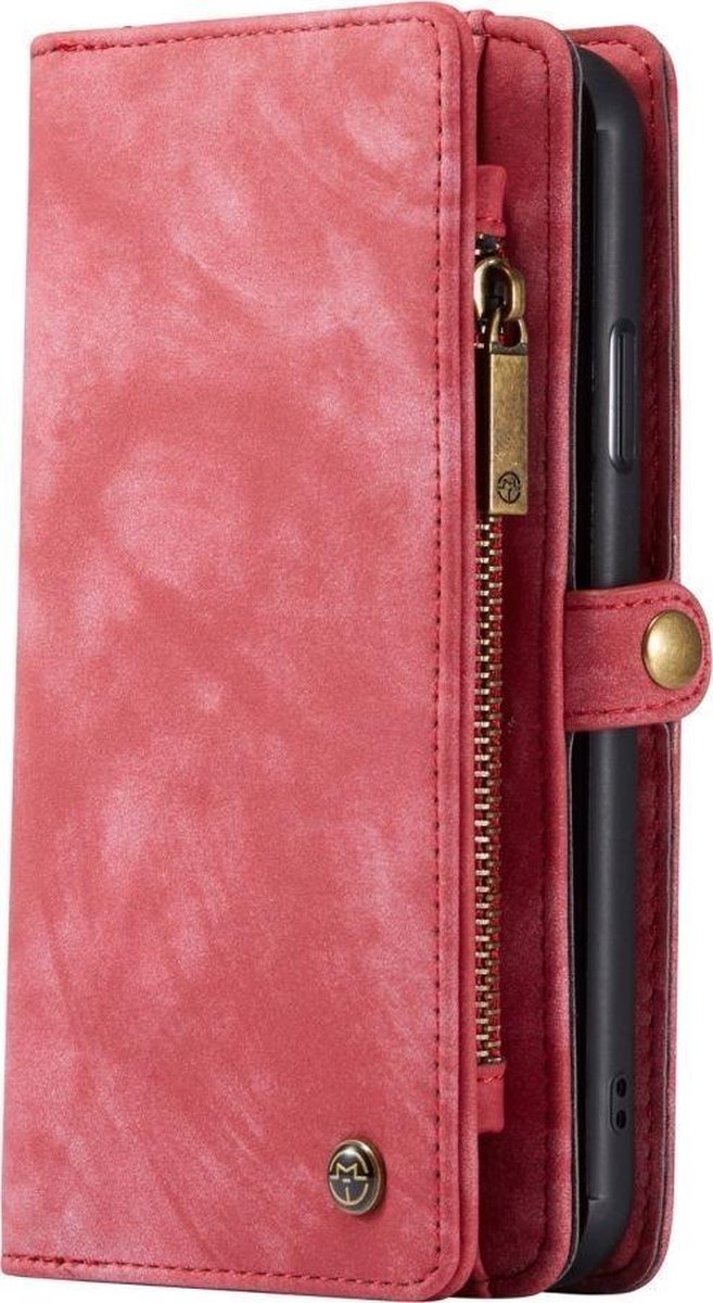 Mobigear CaseMe Luxury Wallet Case Rood Apple iPhone 11
