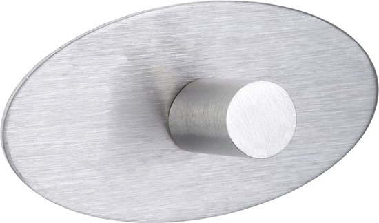 Wenko Wandhaak Met Strip 5 Cm Rvs Zilver 2 Stuks