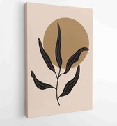Botanical and gold abstract wall arts vector collection. 3 - Moderne schilderijen – Vertical – 1876883197 - 50*40 Vertical