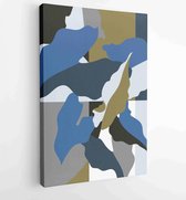 Botanical wall art vector set. Water color boho foliage line art drawing with abstract shape. 2 - Moderne schilderijen – Vertical – 1870913068 - 115*75 Vertical