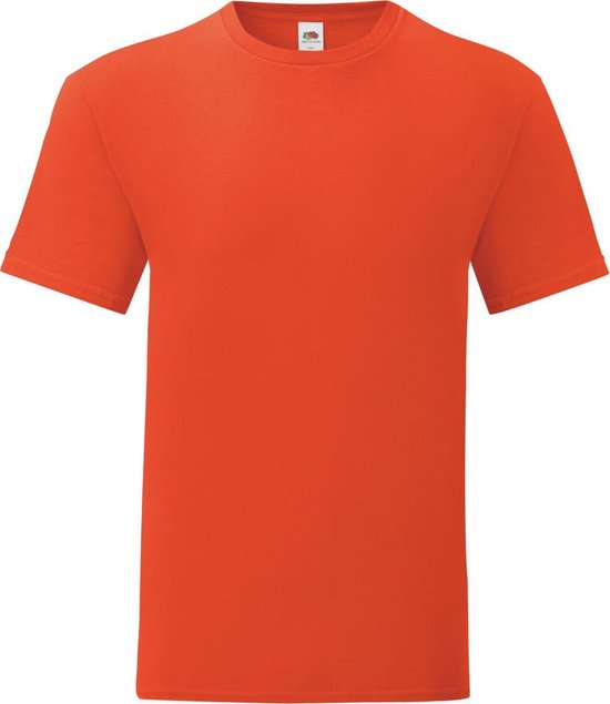 T-shirt emblématique pour hommes Fruit of the Loom (Ensemble de 5) (Orange flamboyant)