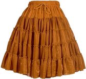 Luxe petticoat 2 laags metallic koper