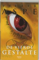 Boek 'De vierde gestalte' met op de voorkant een oog met rode iris en een pentagram.