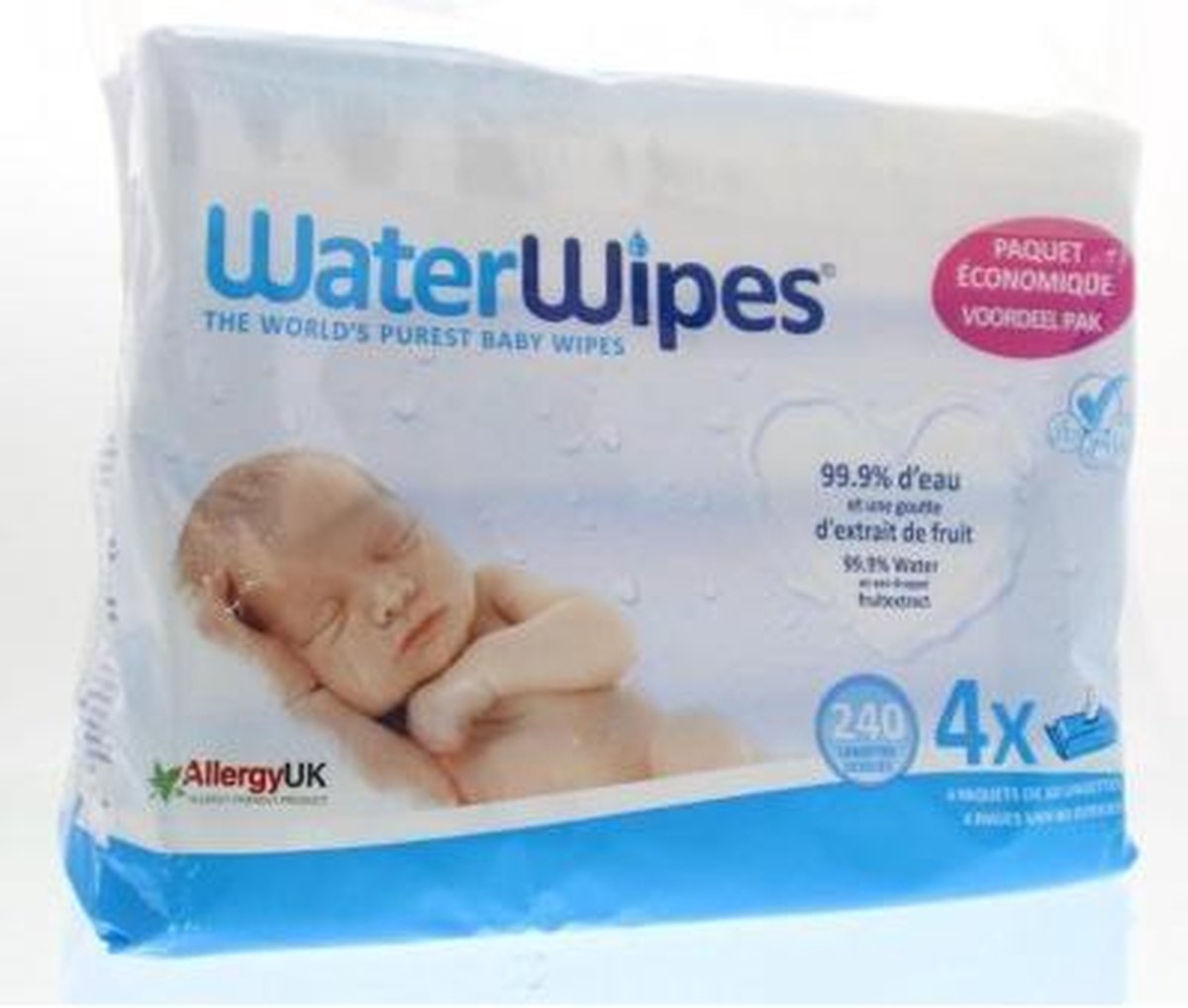 WaterWipes Lingettes Bébés à l'Eau 3x60 Lingettes