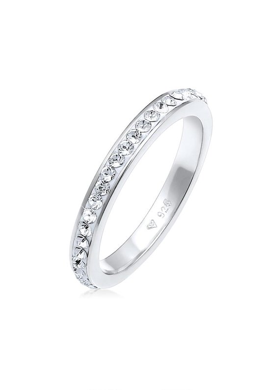 Bagues pour femmes Elli Bague pour femme étincelante Elegant avec des cristaux en Argent sterling 925 plaqué or