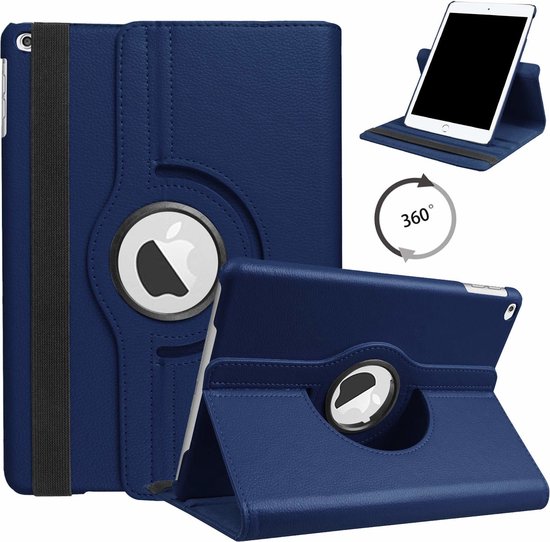 BixB  Tablet Hoes voor Apple iPad 10.2 inch (2019 / 2020) - 360 draaibaar - Donker blauw