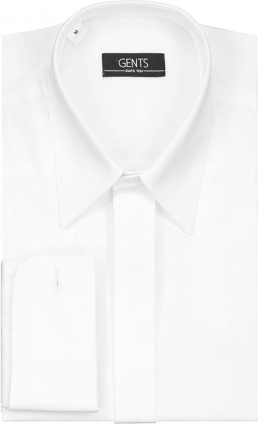 Messieurs | Chemise de Smoking Homme Adultes plat lisse 0043 Taille L 41/42