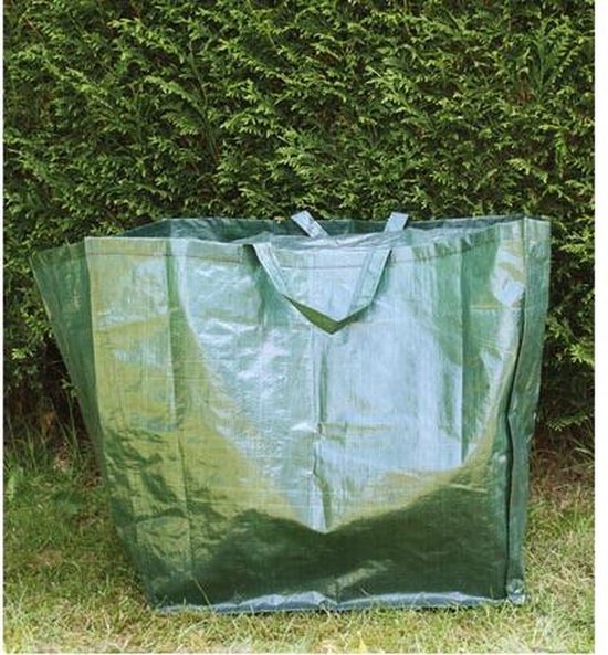 Toolland Tuinafvalzak, vierkant, polyester, groen, 190 liter van Toolland — afbeelding 3