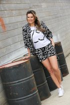 Zoso Blouse Sam 214 Black White 0000 0016 Dames Maat - XL