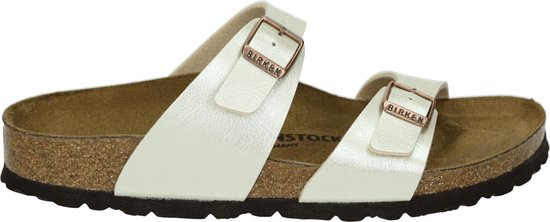 Birkenstock SYDNEY GRACEFULL - Volwassenen Dames slippers - Kleur:  Wit/beige - Maat: 43 | bol.com