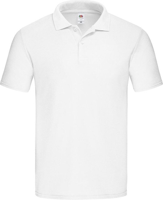 Fruit of the Loom Heren Origineel Piqué Poloshirt (Wit)