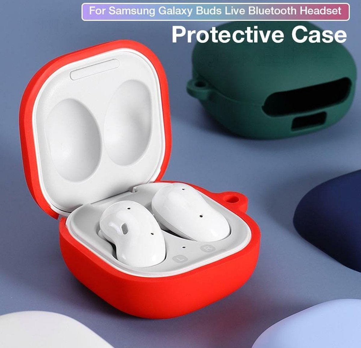 Case Cover Voor Samsung Galaxy Buds Pro Samsung Galaxy Buds Live Siliconen Blauw Bol Com