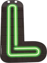 Paper Dreams Slingerletter Neon L 24 Cm Karton Zwart/groen