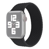 Single-turn geweven patroon siliconen horlogeband voor Apple Watch Series 6 & SE & 5 & 4 44 mm / 3 & 2 & 1 42 mm, maat: M (zwart)