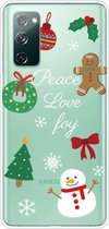 Voor Samsung Galaxy S20 FE Christmas Series Clear TPU beschermhoes (Simple Snowman)