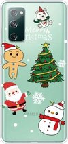 Voor Samsung Galaxy S20 FE Christmas Series Clear TPU beschermhoes (4 cartoons)