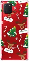 Voor Samsung Galaxy A81 / Note 10 Lite Christmas Series Clear TPU beschermhoes (Cane Deer)