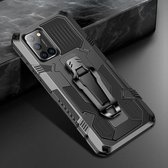 Voor Samsung Galaxy A71 Armor Warrior schokbestendige pc + TPU beschermhoes (zwart)