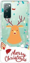 Voor Samsung Galaxy S20 FE Christmas Series Clear TPU beschermhoes (Christmas Ugly Deer)