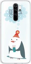 Voor Xiaomi Redmi Note 8 Pro Trendy Cute Christmas Patterned Clear TPU beschermhoes (Penguin)