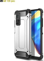 Voor Geschikt voor Xiaomi Mi 10T Pro Magic Armor TPU + pc combinatiebehuizing (zilver)