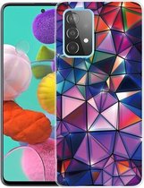 Voor Samsung Galaxy A72 5G schokbestendig geverfd transparant TPU beschermhoes (kleur bouwstenen)