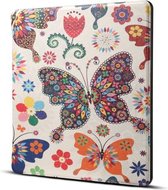 Dibase voor Amazon Kindle Oasis 2017 7 inch kleuren vlinderprint horizontale flip PU lederen beschermhoes