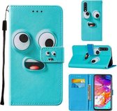 Voor Samsung Galaxy A70 / A70s Cross Texture Painting Pattern Horizontale Flip Leather Case met houder & kaartsleuven & portemonnee & lanyard (Big-eye Monster)