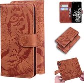 Voor Samsung Galaxy S20 Ultra Tiger Embossing Pattern Horizontale Flip lederen tas met houder & kaartsleuven & portemonnee (bruin)