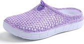 Hollow Hole Shoes Licht en Ademend Home Half Slippers Strandschoenen voor Dames, Maat: 40 (161Purple)