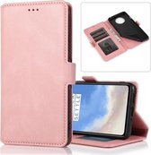 Voor OnePlus 7T Retro Magnetische Sluiting Horizontale Leren Flip Case met Houder & Kaartsleuven & Fotolijst & Portemonnee (Rose Goud)