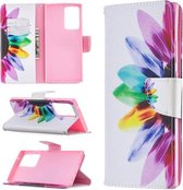 Voor Samsung Galaxy Note 20 Ultra Gekleurde Tekening Patroon Horizontale Flip Leren Case met Houder & Kaartsleuven & Portemonnee (Zonnebloem)