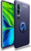 Voor Geschikt voor Xiaomi Mi Note 10 / CC9 Pro Lenuo schokbestendige TPU beschermhoes met onzichtbare houder (blauw)