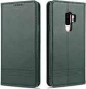 Voor Samsung Galaxy S9 AZNS Magnetische Kalfsstructuur Horizontale Flip Leren Case met Kaartsleuven & Houder & Portemonnee (Donkergroen)