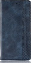 LG V60 ThinQ Hoesje - Mobigear - Sensation Serie - Kunstlederen Bookcase - Blauw - Hoesje Geschikt Voor LG V60 ThinQ