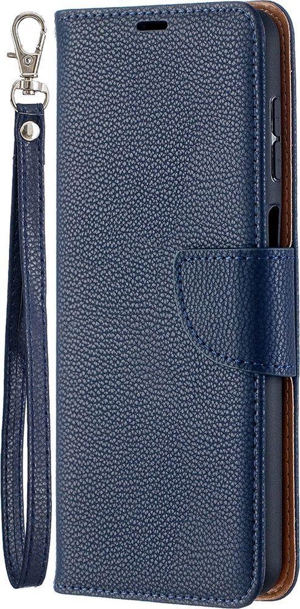 Mobigear Telefoonhoesje geschikt voor Samsung Galaxy A12 Hoesje | Mobigear Excellent Bookcase Portemonnee | Pasjeshouder voor 2 Pasjes | Telefoonhoesje voor Pinpas / OV Kaart / Rijbewijs - Blauw