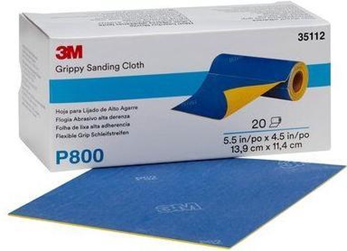 3M 35112 Flex Grip Schuurdoekjes P800 - 20 stuks in doosje