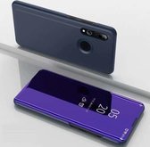 Voor Huawei P Smart 2020 vergulde spiegel horizontale flip lederen tas met houder (paars blauw)